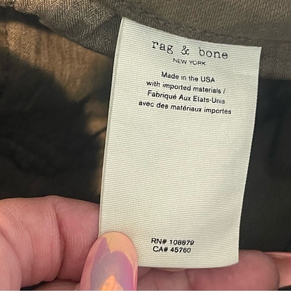 Rag and Bone Fit 2 Slim Fit Men’s Jeans Dark Moss Size 30x32 - Picture 12 of 16